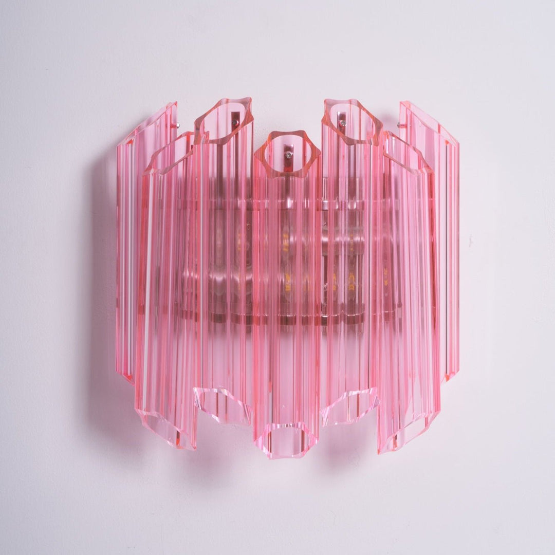 Pink Palermo Glass Wall Lamp