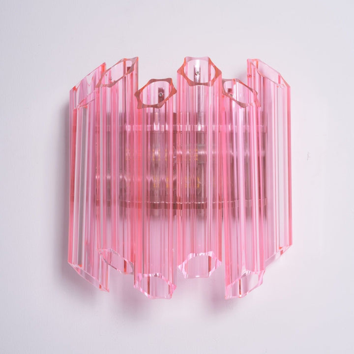 Pink Palermo Glass Wall Lamp