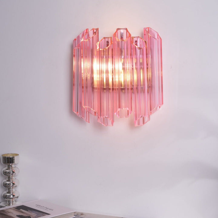 Pink Palermo Glass Wall Lamp