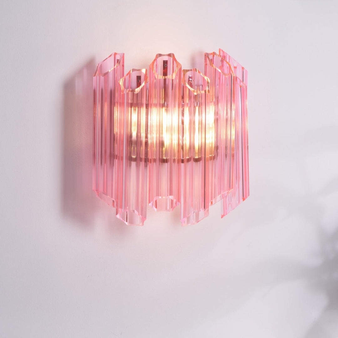 Pink Palermo Glass Wall Lamp