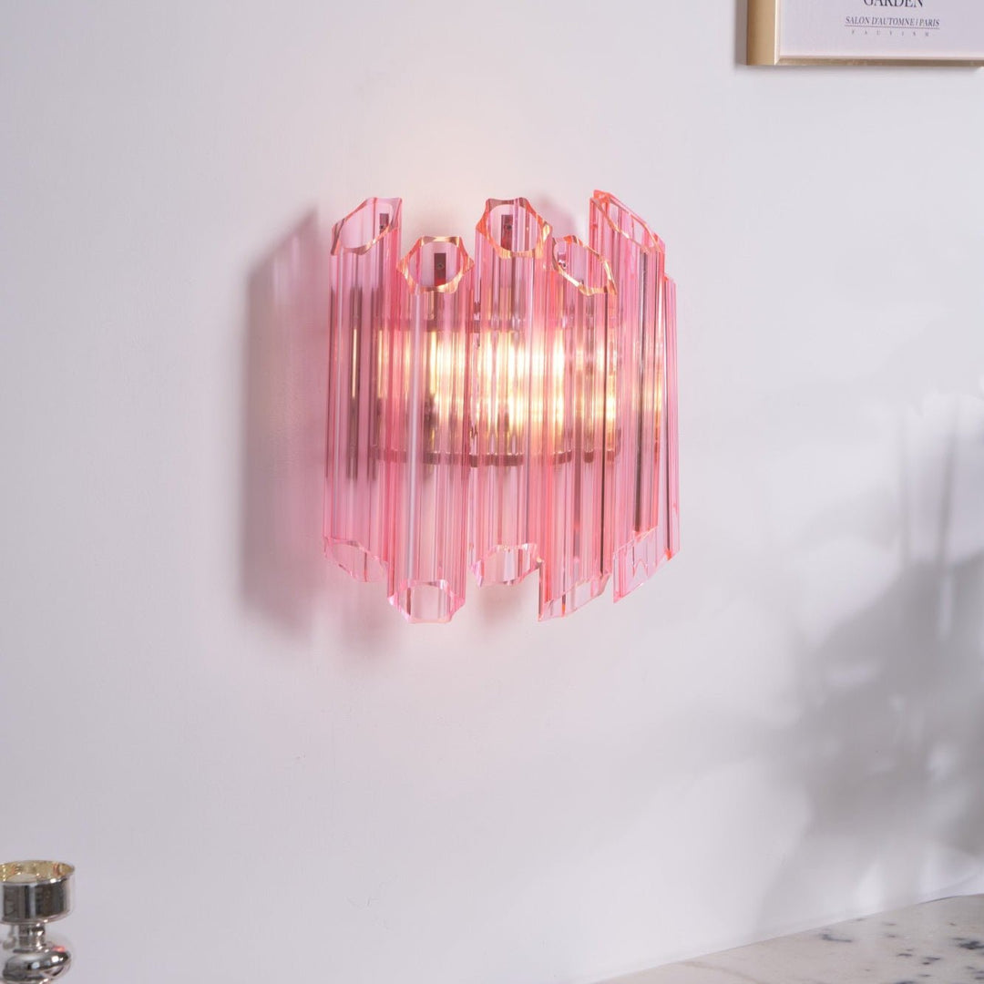 Pink Palermo Glass Wall Lamp
