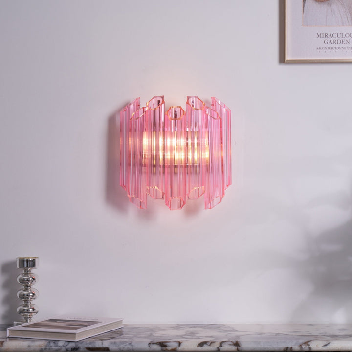 Pink Palermo Glass Wall Lamp