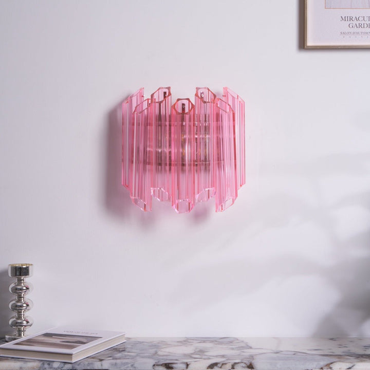 Pink Palermo Glass Wall Lamp