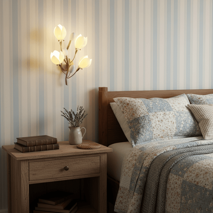 Porcelain Magnolia Wall Lamp