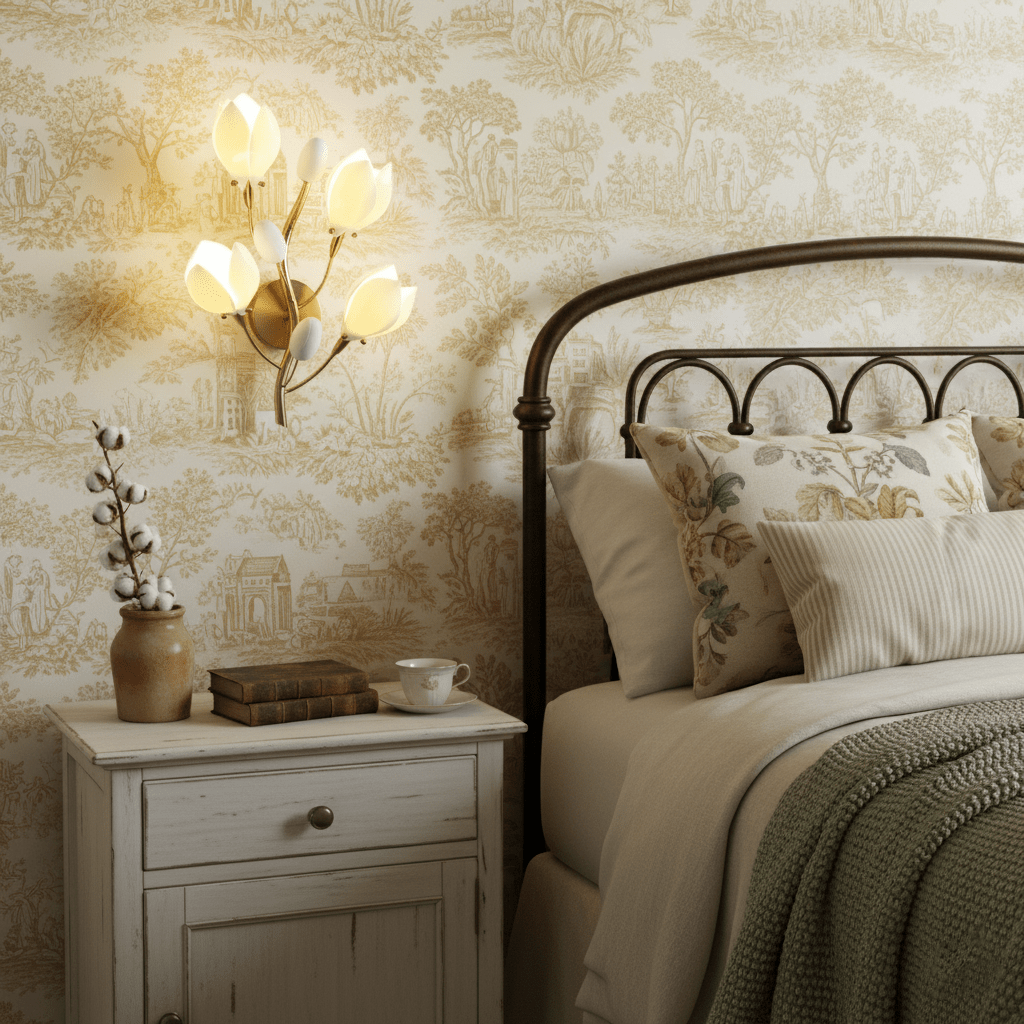 Porcelain Magnolia Wall Lamp