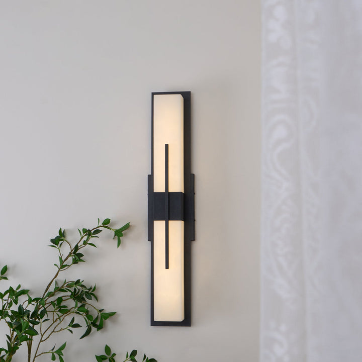 Possini Outdoor Alabaster Wall Light