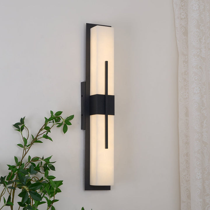 Possini Outdoor Alabaster Wall Light