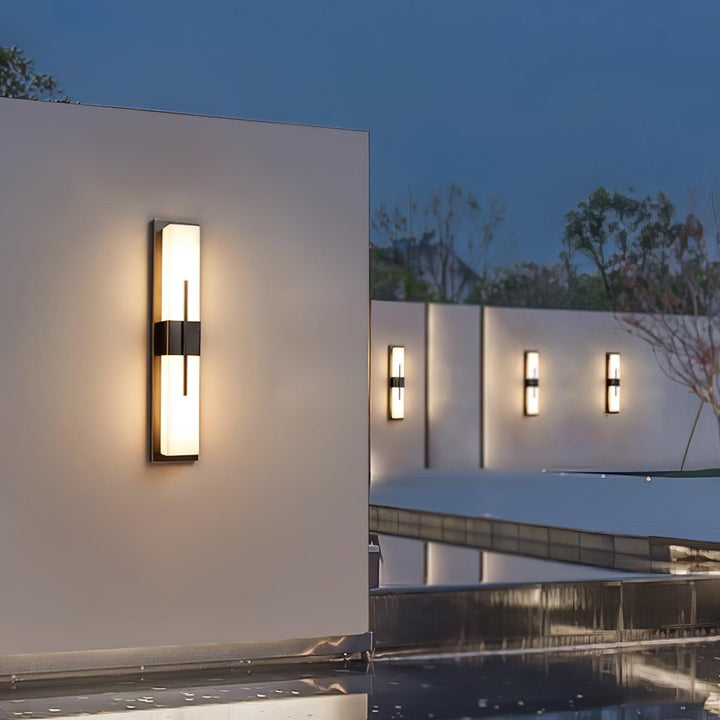 Possini Outdoor Alabaster Wall Light