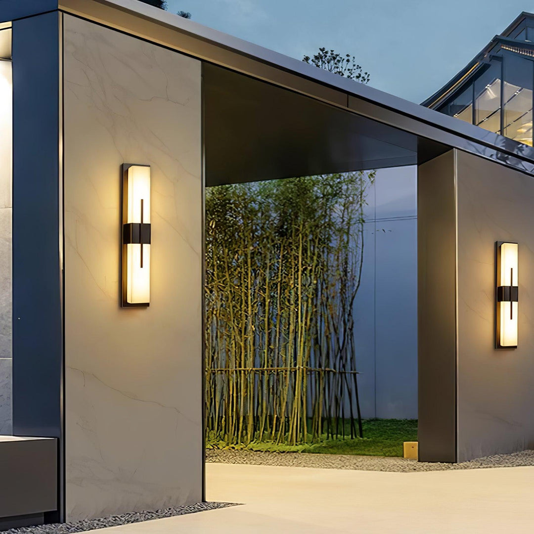 Possini Outdoor Alabaster Wall Light