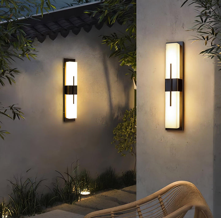 Possini Outdoor Alabaster Wall Light