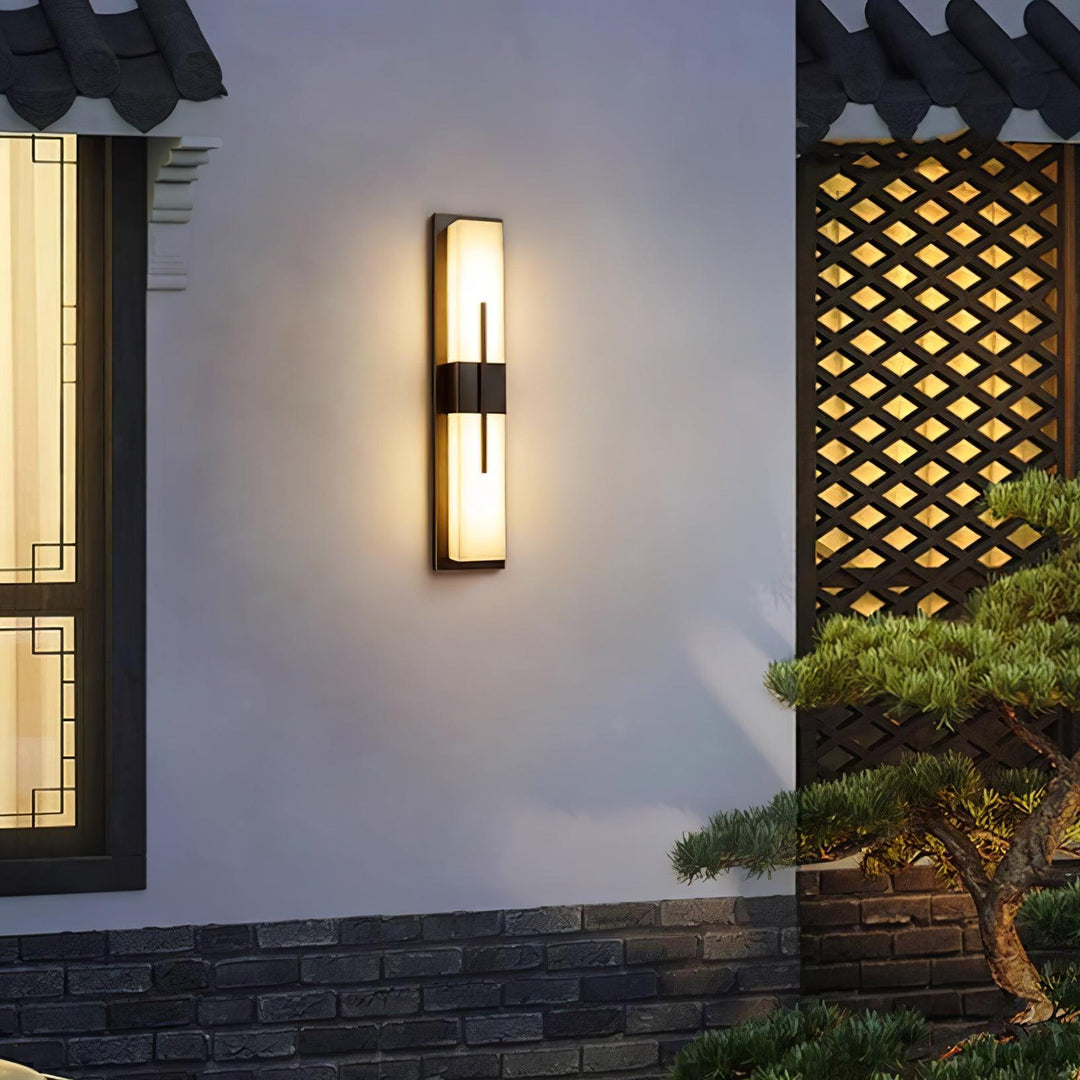 Possini Outdoor Alabaster Wall Light