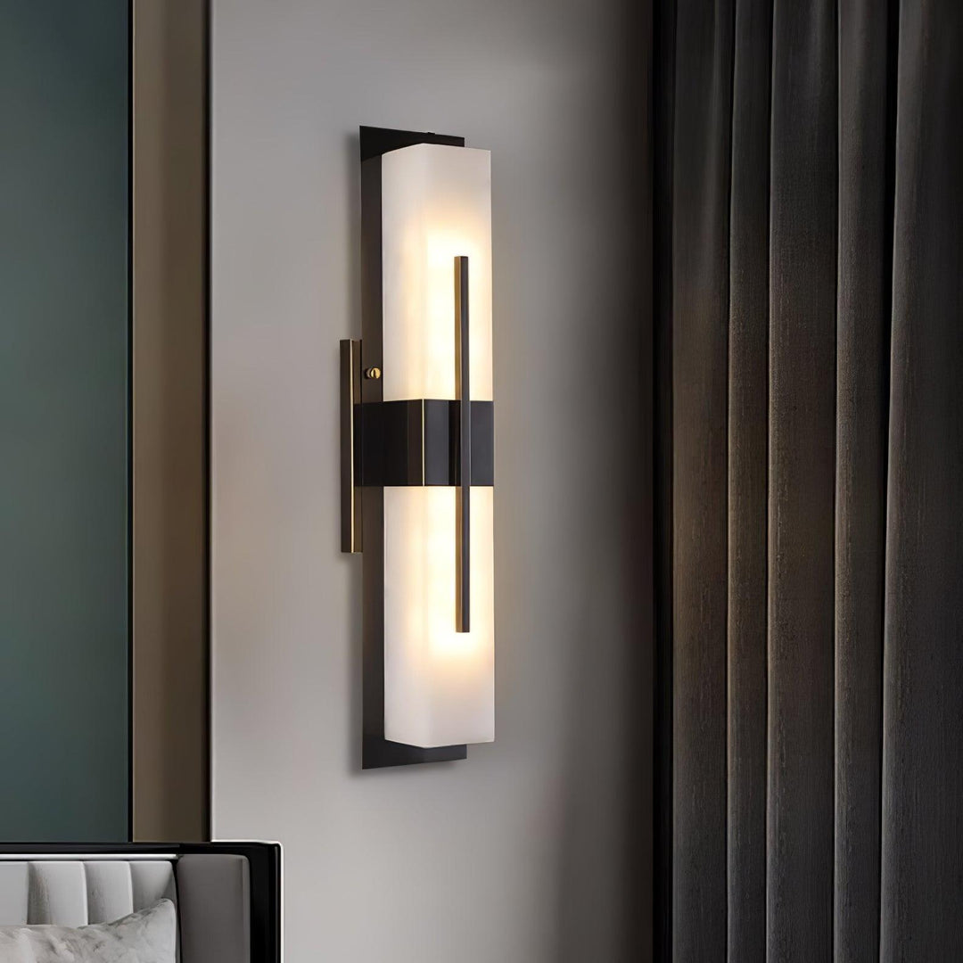 Possini Outdoor Alabaster Wall Light