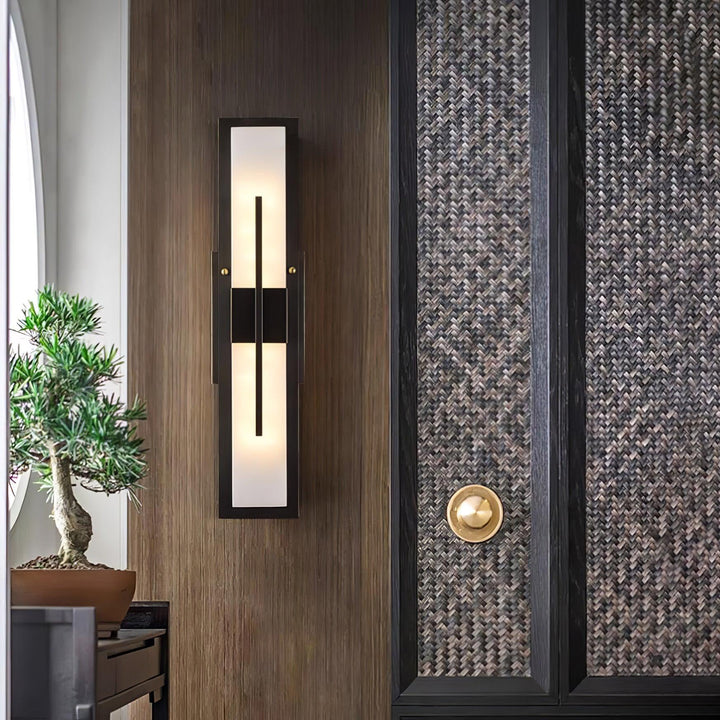 Possini Outdoor Alabaster Wall Light