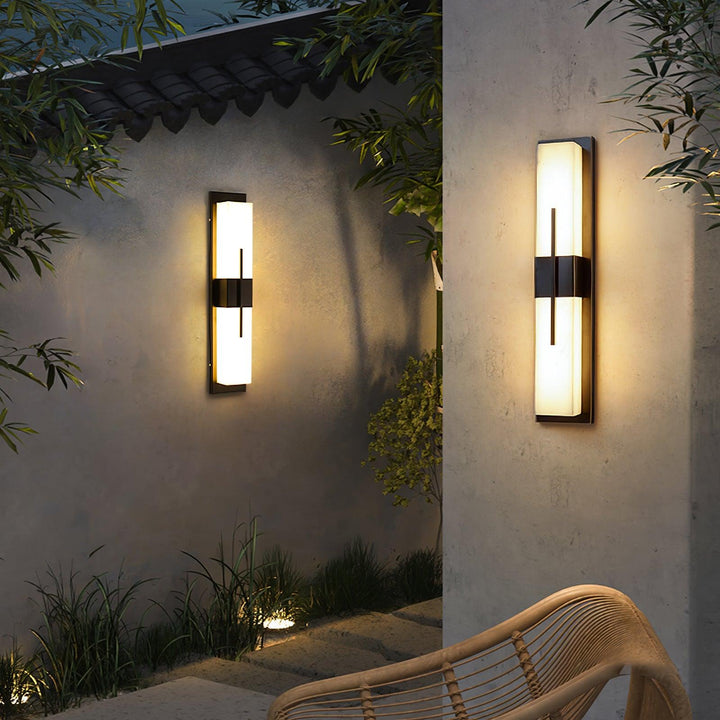 Possini Outdoor Alabaster Wall Light