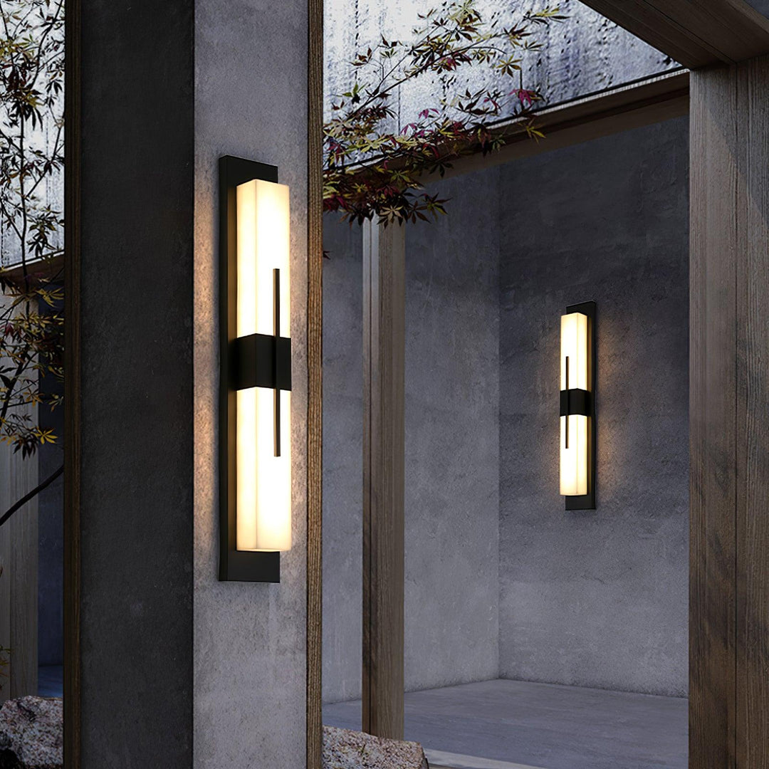 Possini Outdoor Alabaster Wall Light