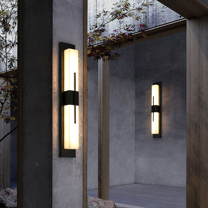 Possini Outdoor Alabaster Wall Light