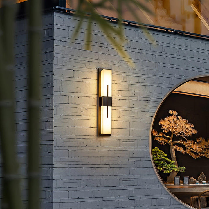 Possini Outdoor Alabaster Wall Light