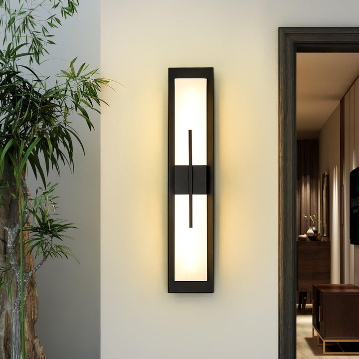 Possini Outdoor Alabaster Wall Light