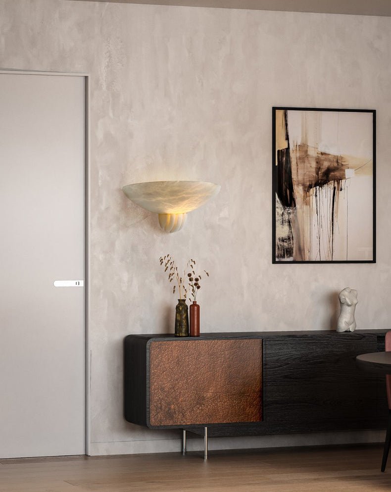 Rare Alabaster Wall Sconce