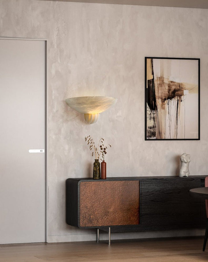Rare Alabaster Wall Sconce