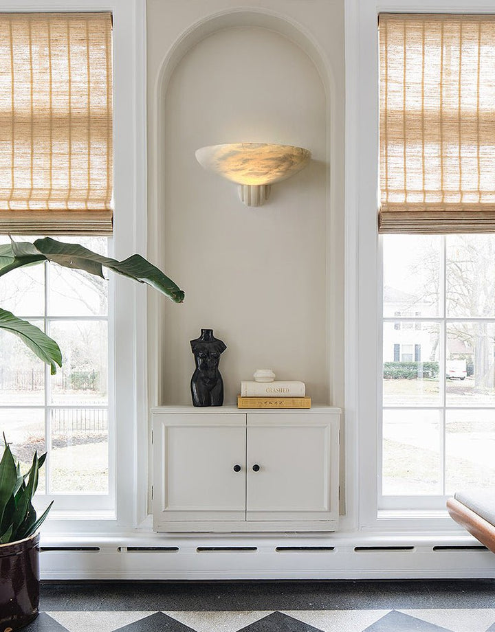 Rare Alabaster Wall Sconce