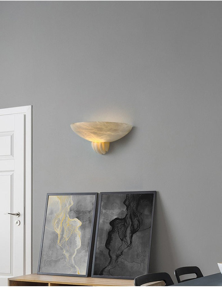 Rare Alabaster Wall Sconce