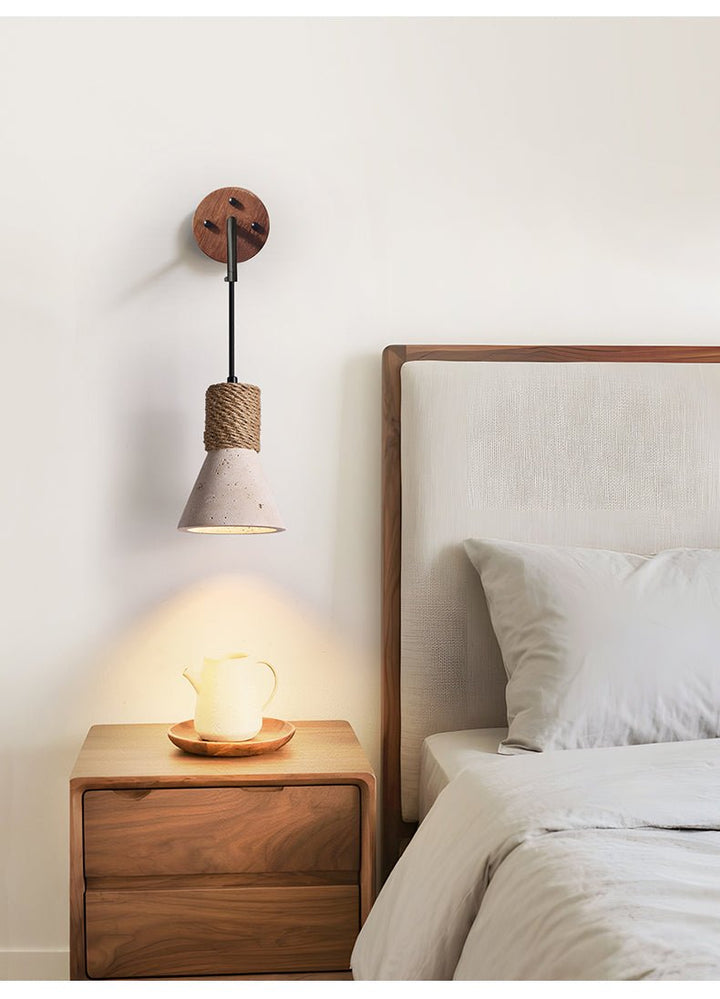 Rope Stone Cone Sconce