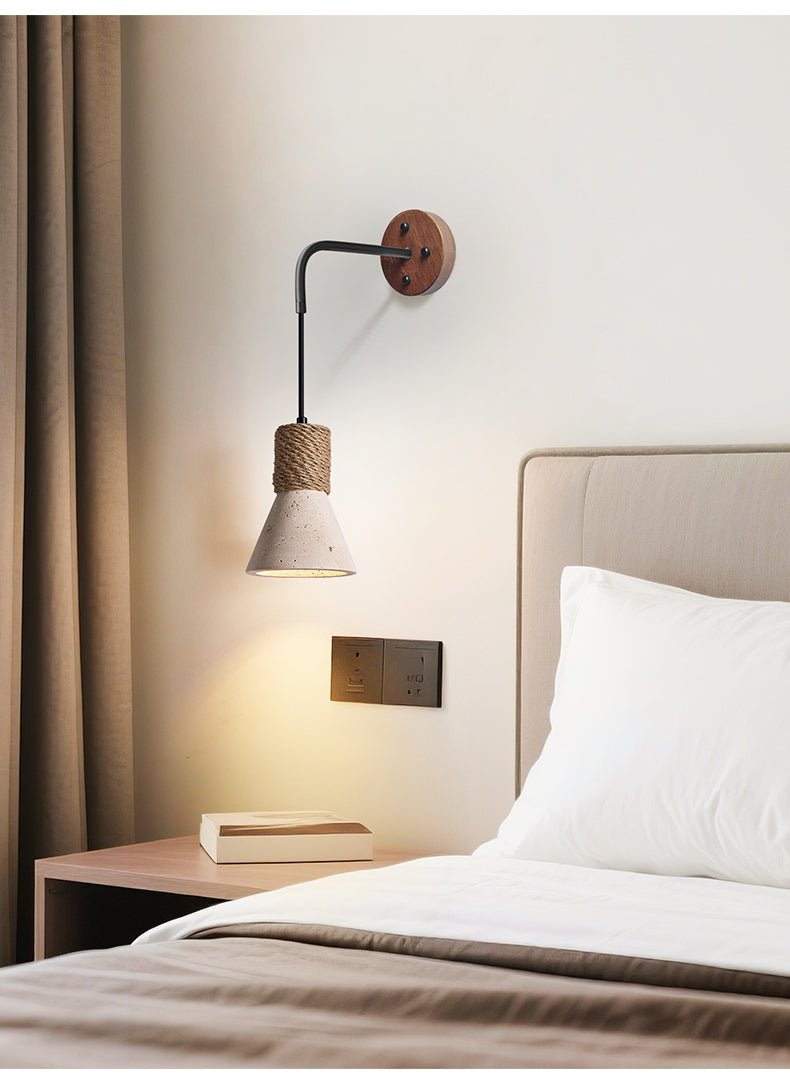 Rope Stone Cone Sconce