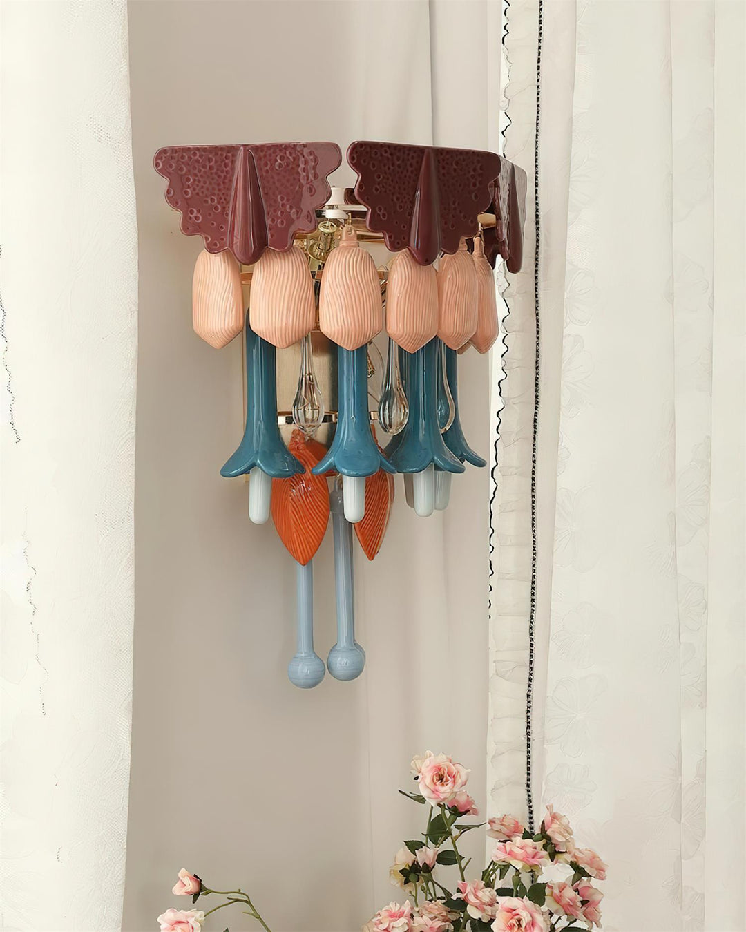 Roselle Ceramic Fringe Wall Lamp
