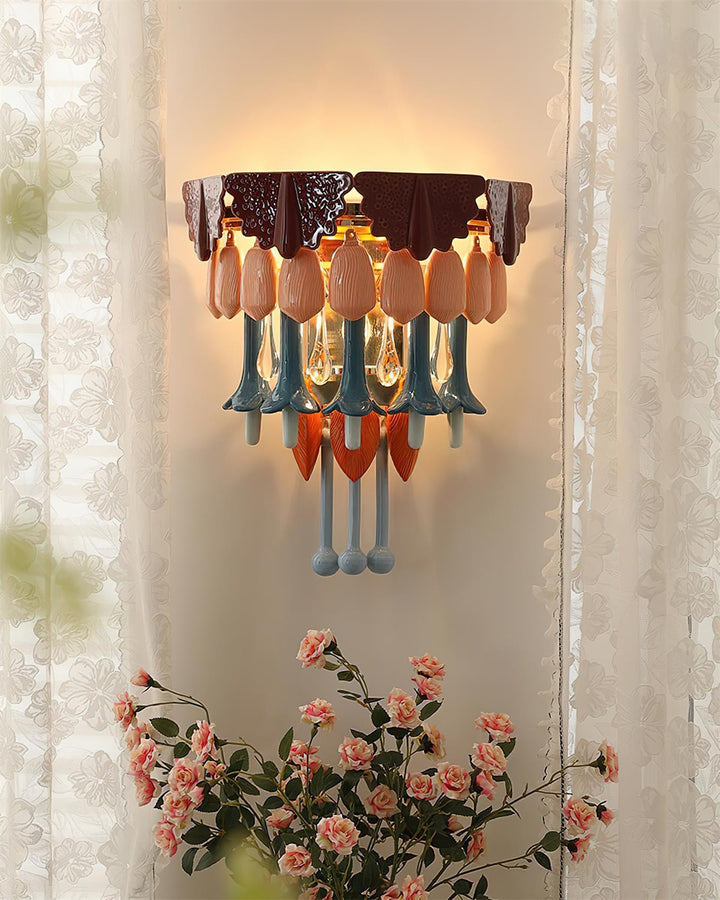 Roselle Ceramic Fringe Wall Lamp