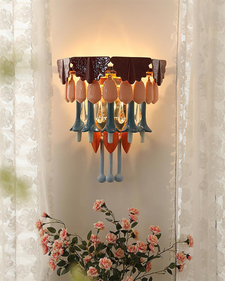Roselle Ceramic Fringe Wall Lamp