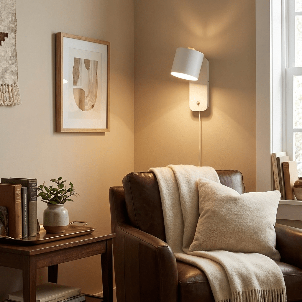 Rotatable Cylinder Plug-in Wall Lamp