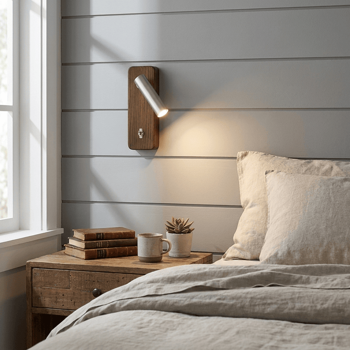 Rowan Wood LED Reading Wall Sconce
