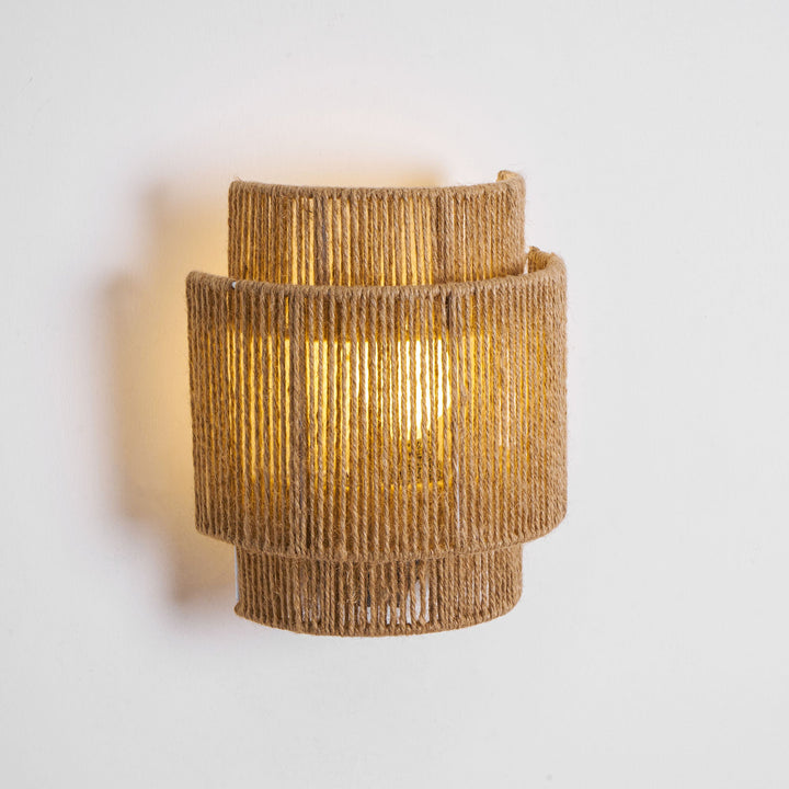 Rustic Weave Wall Lamp