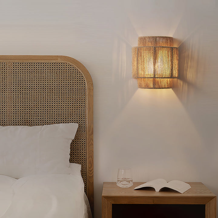 Rustic Weave Wall Lamp