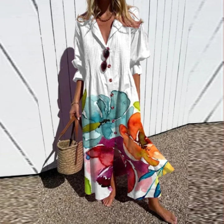 MAXI-JURK MET PRINT VOOR VROUWEN