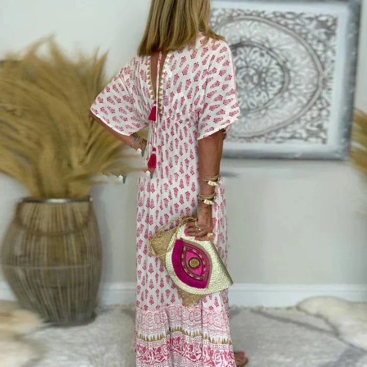 CHIQUE MAXI JURK MET PATROON VOOR VROUWEN