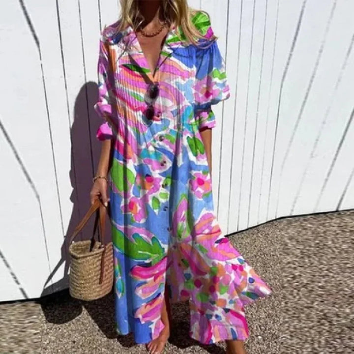 MAXI-JURK MET PRINT VOOR VROUWEN