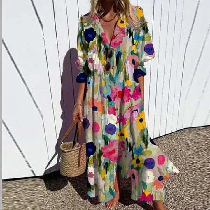 MAXI-JURK MET PRINT VOOR VROUWEN