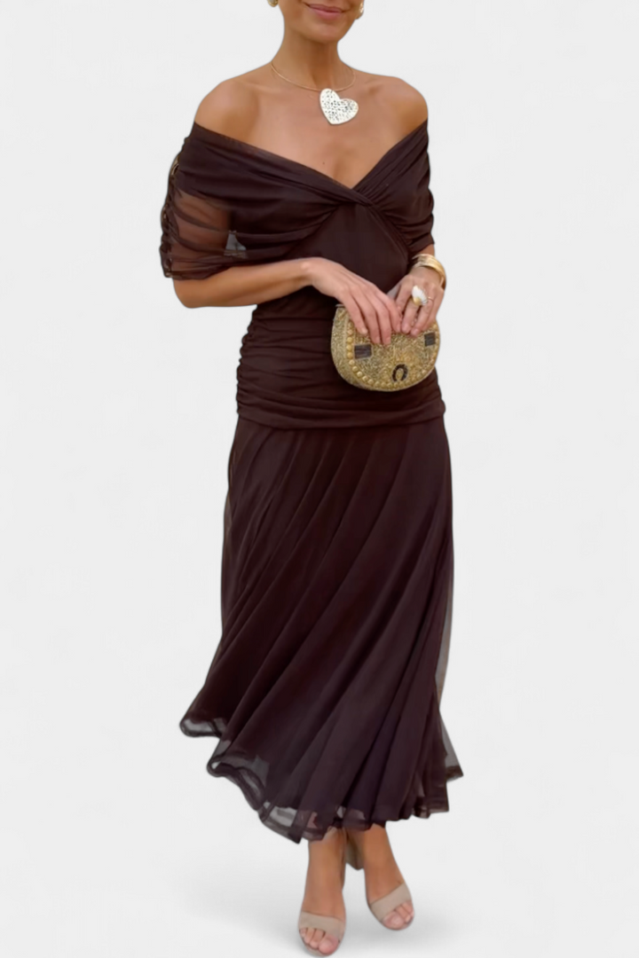 ELEGANTE GEDAPEERDE JURK VOOR VROUWEN