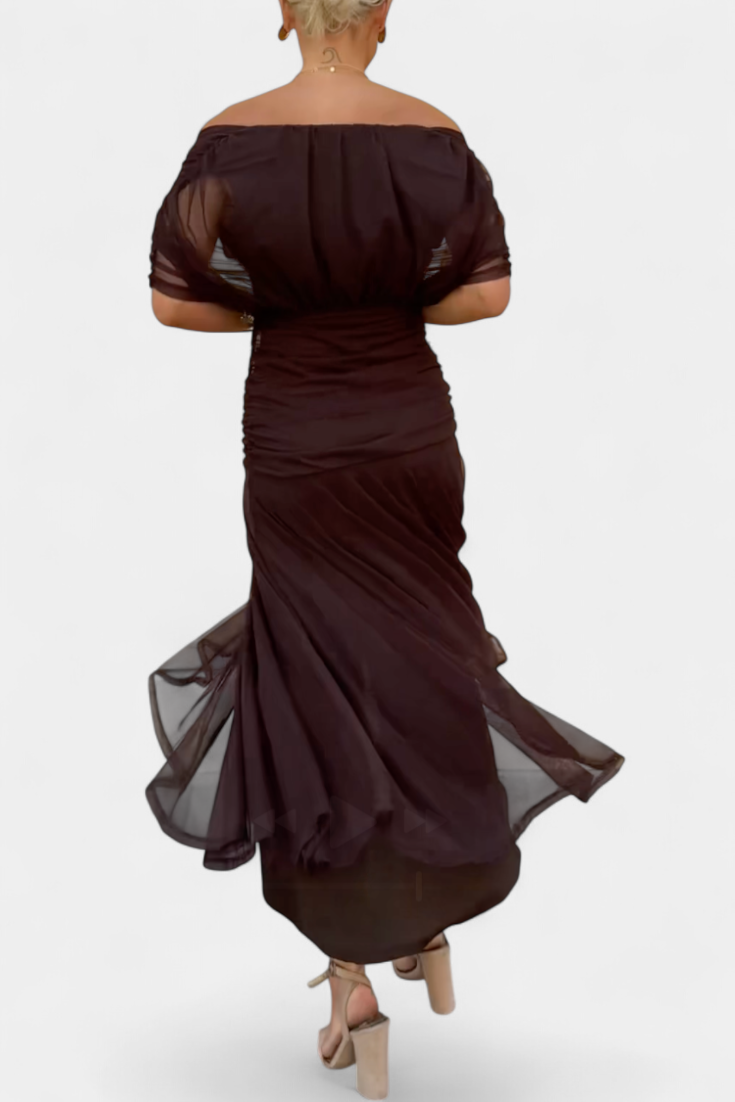 ELEGANTE GEDAPEERDE JURK VOOR VROUWEN