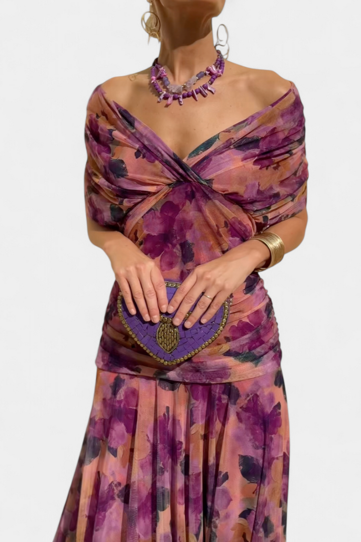 CHIC MAXI JURK MET V-HALS VOOR VROUWEN