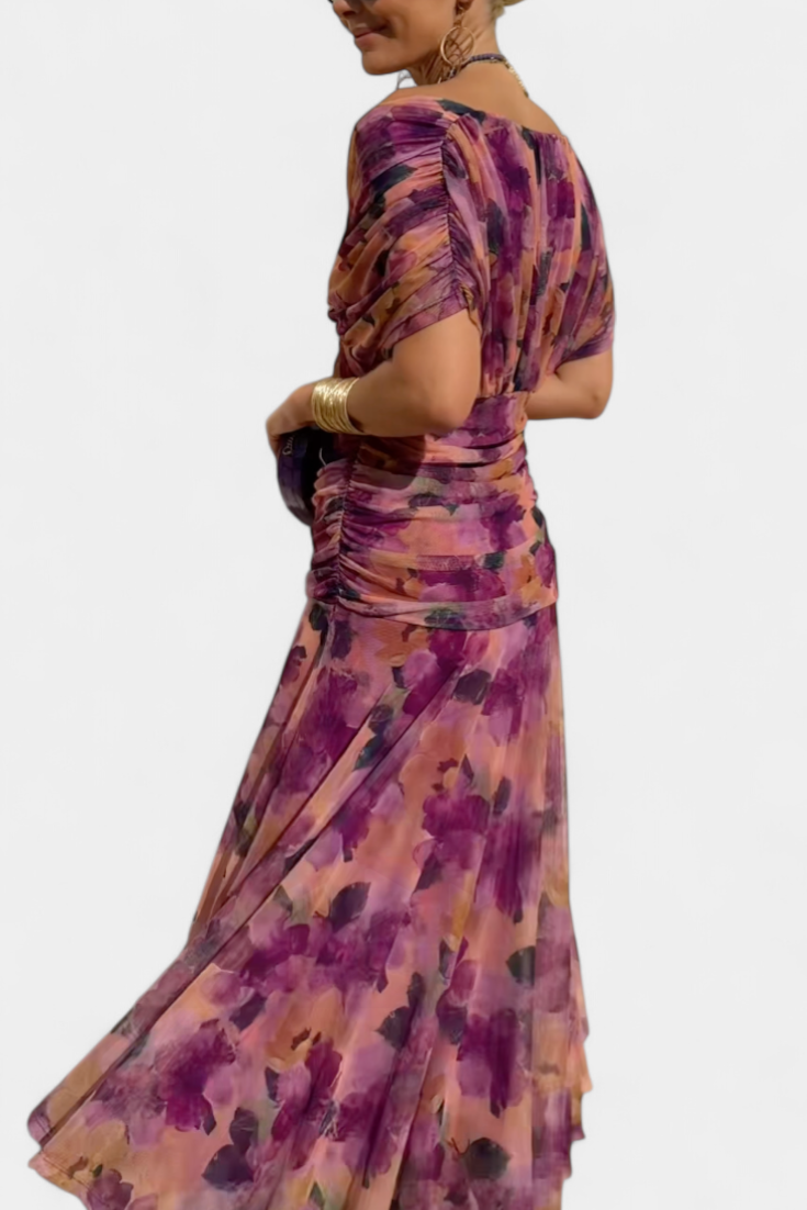 CHIC MAXI JURK MET V-HALS VOOR VROUWEN