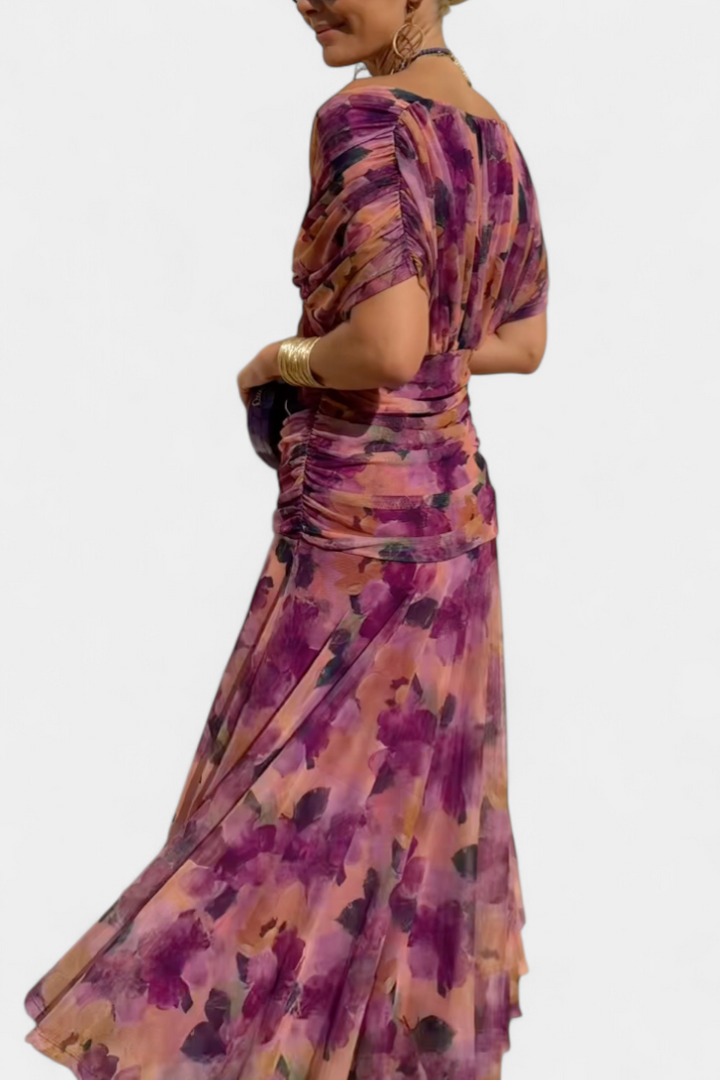 ELEGANTE GEDAPEERDE JURK VOOR VROUWEN