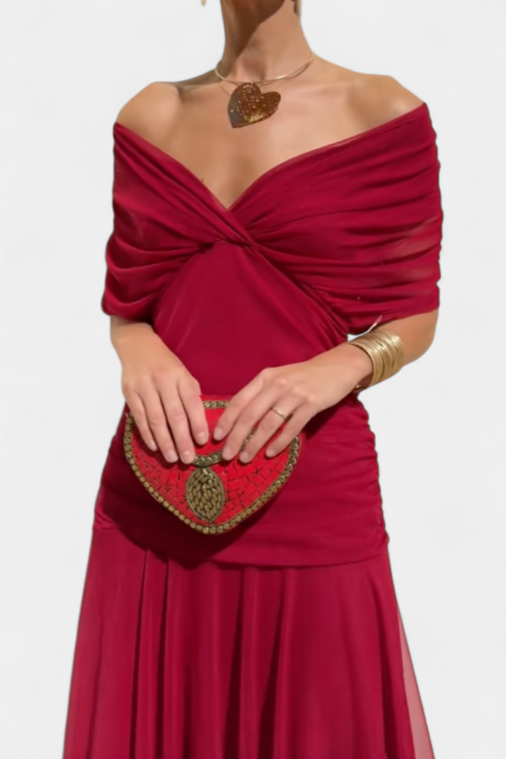 ELEGANTE GEDAPEERDE JURK VOOR VROUWEN