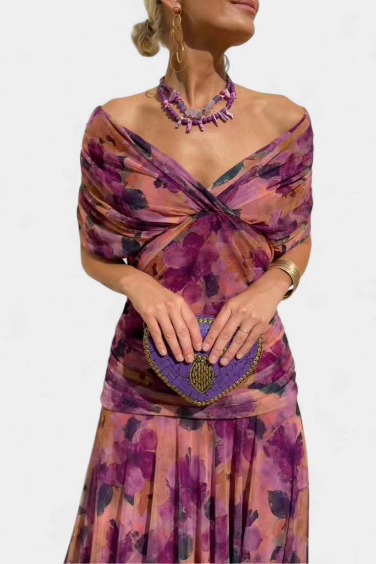 CHIC MAXI JURK MET V-HALS VOOR VROUWEN
