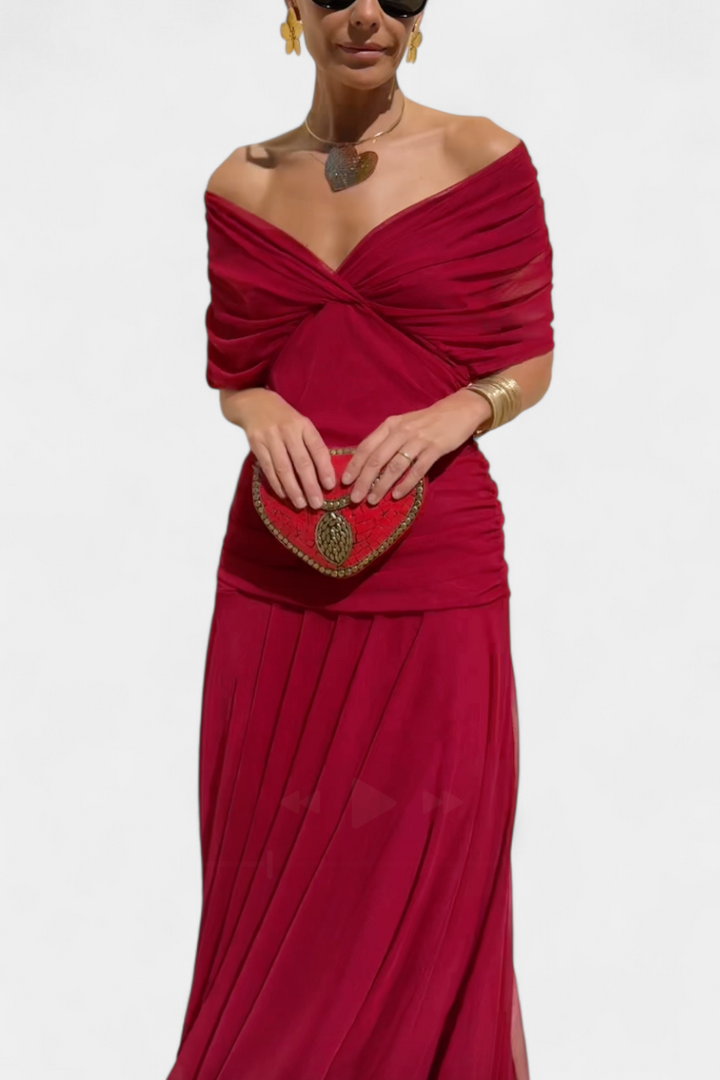 ELEGANTE GEDAPEERDE JURK VOOR VROUWEN