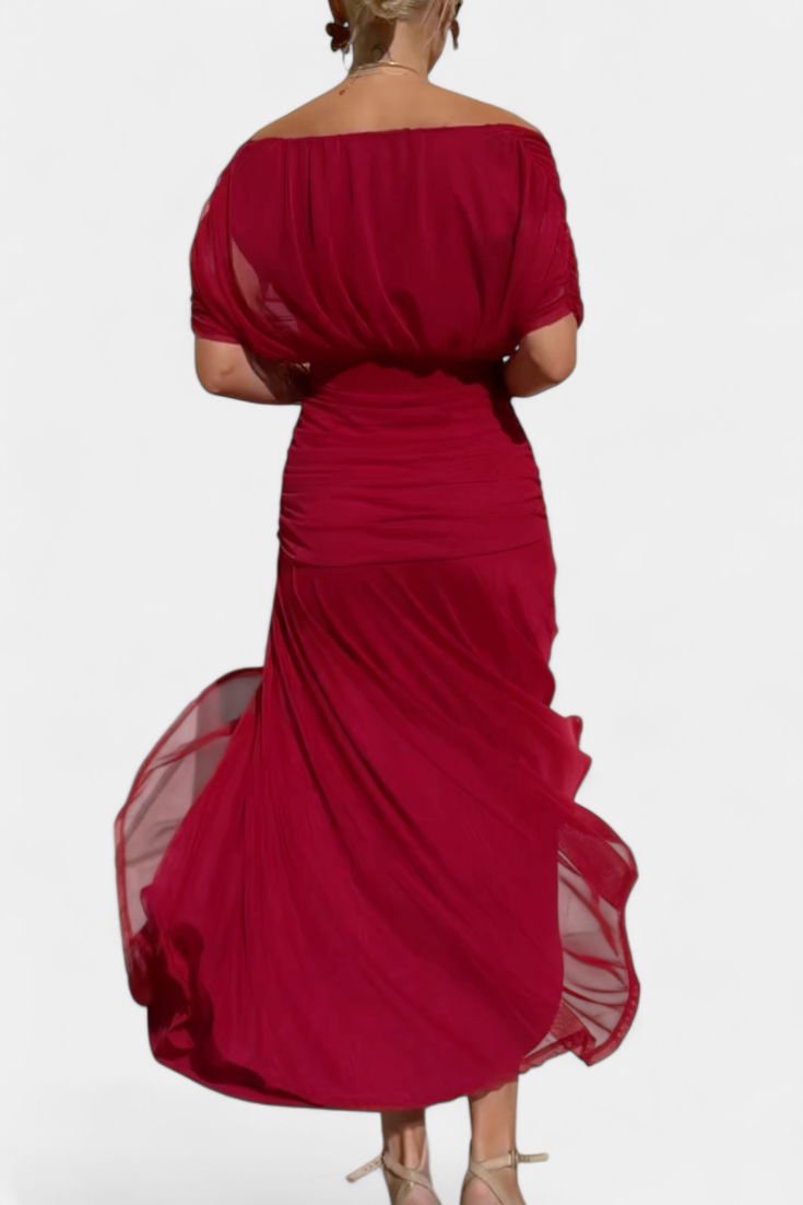ELEGANTE GEDAPEERDE JURK VOOR VROUWEN
