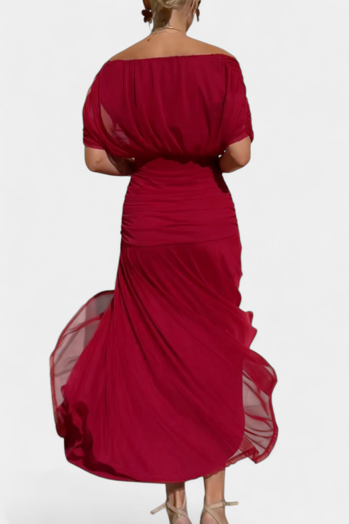 ELEGANTE GEDAPEERDE JURK VOOR VROUWEN