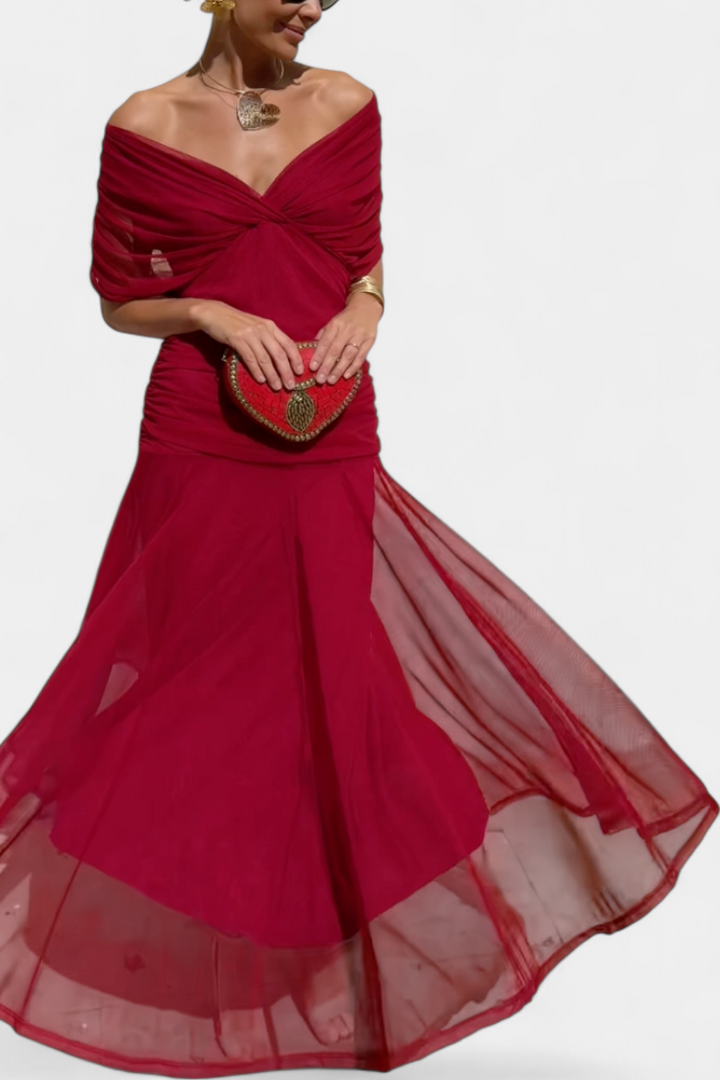 ELEGANTE GEDAPEERDE JURK VOOR VROUWEN